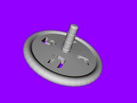 Hankkah dreidel with letters by MeirB_3D