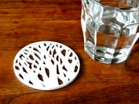 Tree silhouette coaster by Tosh