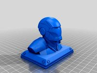 Iron Man Bust with plinth  by ravenc83