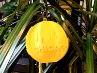 Chicago Skyline Globe Ornament by teamsdesign