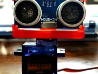 Ultrasonic Distance sensor Servo mount by Thirkell