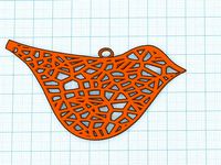 Voronoi Dove Christmas ornament by danaspisak