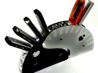 17x USB Flash drive holder ying yang laser cut acrylic design by Folker