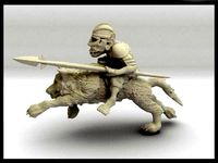 52mm Goblin Knight Charging on Giant Wolf by GameScape3D