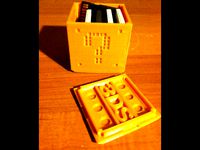Nintendo 3DS DS Game Cartridge Case Mario Bros Question-Mark Box with snap-top by Trezhunter