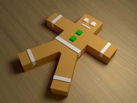 Low Poly Gingerbread Man by bitwi
