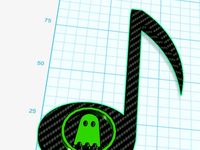 Ghostly Eighth Note Record Wrapper Slicer by coleman3984