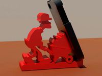 smartphone holder -construction worker by alavanimation