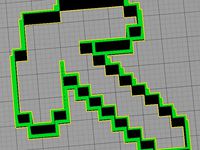 pickaxe cookie cutter trimmed. by darkskynet