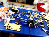 PrintrBot Jr v2 Bearing Blocks, Z Block and  8mm Spacer. by techboycr