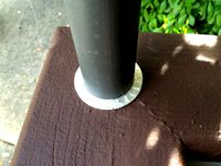 Umbrella mount for patio installation by homeautomationguru