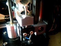 Parametric Makerfarm Prusa i3v micto adjustable Z stop. by zapta