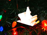 Santa Sleigh Ornament by mrigsby