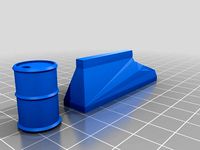 Fass und beschädigte Mauer / Warhammer 40k Deckung  Barrel and destroyed Wall Tabletop by Newchris89