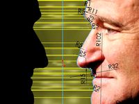 Robin Williams' Profile Bookend with Solidworks 2014 source by DarkAlchemist