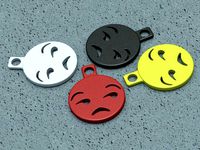 Unamused Emoji Keychain Charm by slavikk