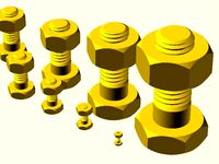 metric iso screw & nut by stth