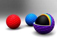 Golf Ball - Full & Sliced by I0NX
