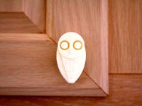 Snowy Owl knob pull (cabinet handle) by PeteLaric