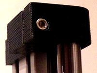 Amsterdamman's Square upper Z mount bracket for Reprap's Ormerod2 by HandlaidTracks-3DprintedTrains