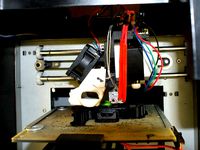 UP Mini extruder mag mount modified to accept a Nema 17 stepper by jeeplvr