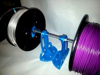 Bracket for filament spools to be attached to a wall or a low hanging celing by craftcadet