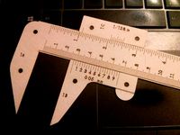 Laser Cut Paper Calipers with Imperial and Metric Vernier by duckythescientist