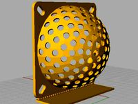 Spherical fan grill for 50mm fan - remix by MrArrow1961