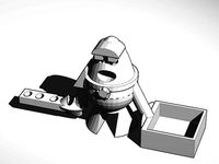 The pencil holding Spaceman by syalovitser