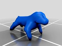 low poly pitbull by thepixelschips