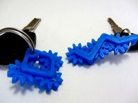 Keychain with rotateable gears by jasper_pues