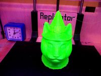 Cat head with a witch hat  by cerberus333