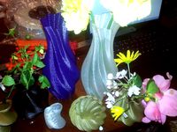 Bowl and vases with openscad source file polygon generator. by fluidity