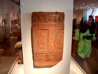Stamped Tile with Crouching Ascetics, 5th/6th century by tomburtonwood