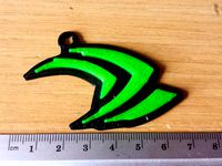 Nvidia logo keychain by One3di