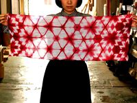 Cut lines for Shibori, Tie Dye created at Arimatsu Shibori x Digital Fabrication Workshop in Osaka by ArimatsuPP