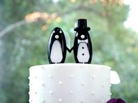 Penguin Wedding Cake Topper by Shankenstein