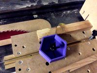 T-Slot Tablesaw Material Guide - Hex Shape by mortinus
