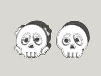 Cute Skull Shirt Buttons by BDan