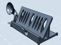 iPhone stand with speaker ports by erikdaines