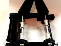 Multifunction Filament Spool Holder for German RepRap NEO (colorizing and cleaning) by froetz