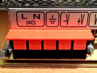 Meanwell NES-50-24 (and other 5 terminal models) power supply terminal cover by Dapr