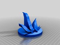 Cannabis leaf tablet stand by TH3D
