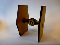 Lasercut, super simple mini Tie fighter by Yngel