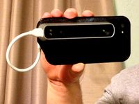 Structure Sensor bracket for iPhone 5 with Otterbox Defender by PsychoSuave
