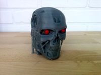T-800 Terminator Skull for Dual Extrusion by nicklievendag