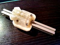 Kossel Carriage for printed recirculating bearings and open belts by mkeveney