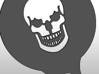 coffee Stencil - skull by arifsethi