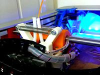 Stabilising 12 mm top rail with 12 mm bearings for spring loaded Creatr exstruder -V6 final by teneopreto