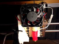 Printrbot Alu Extruder Over-Heating Fan Mount by Paralluminati
